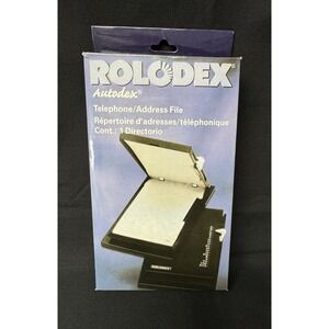 Rolodex Autodex Telephone Address File Directory Black Matte New Open Box